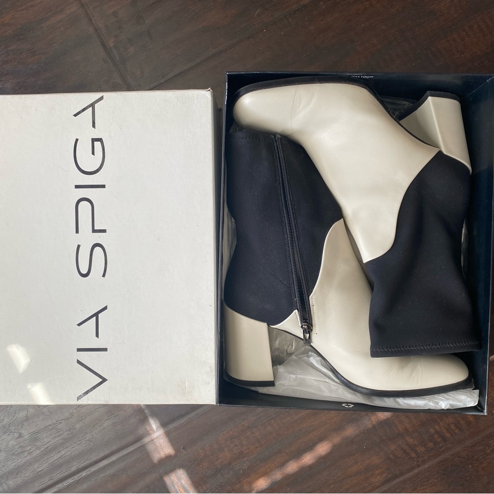 Via Spiga two tone ankle boots - Picture 3 of 4